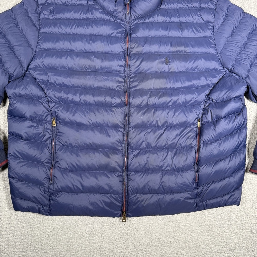 Polo Ralph Lauren Jacket Mens 3XB Blue Duck Down Puffer Full Zip Casual Preppy - Picture 3 of 13